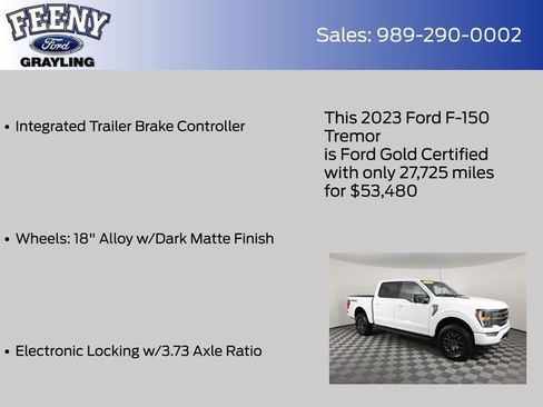 Certified 2023 Ford F150 Tremor w/ 360 Degree Camera Package image 13