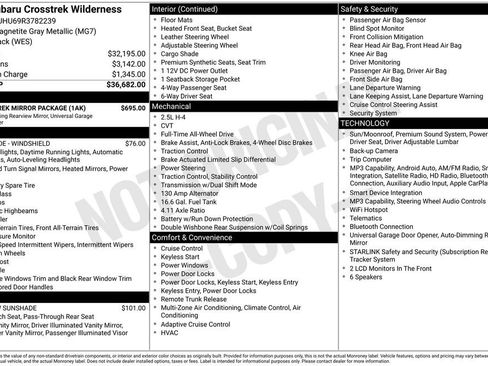 Used 2024 Subaru Crosstrek 2.5i Wilderness w/ Crosstrek Mirror Package AWD/4WD image 7