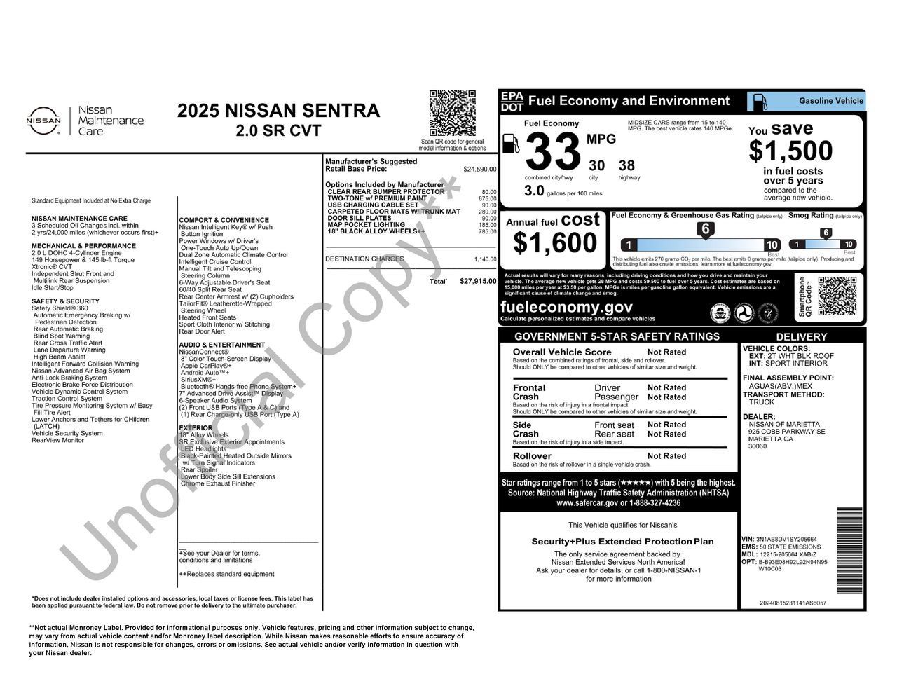 Certified 2025 Nissan Sentra SR FWD image 31