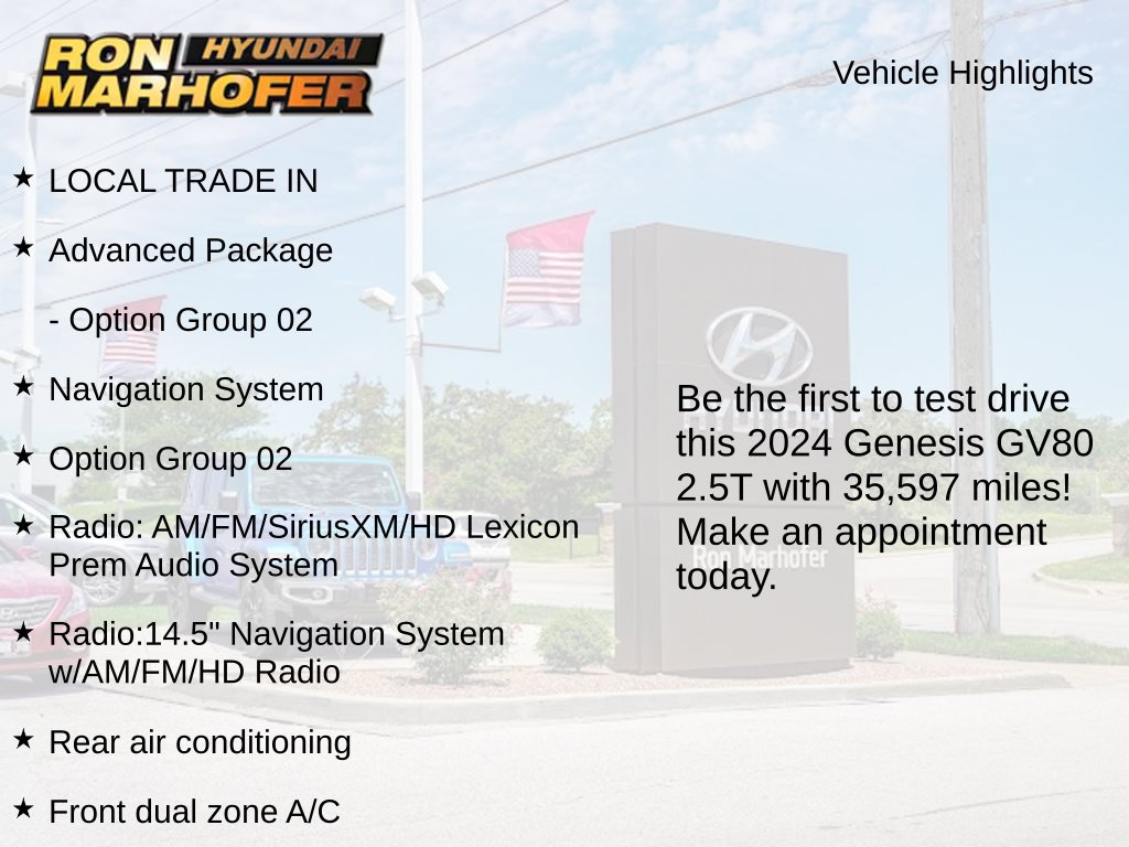 Used 2024 Genesis GV80 2.5T w/ Advanced Package AWD/4WD image 2