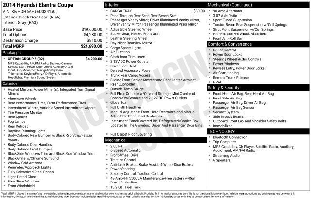 Used 2014 Hyundai Elantra w/ Option Group 2 FWD image 1