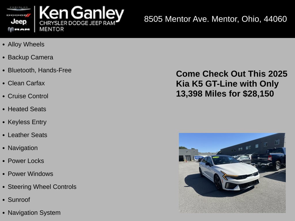 Used 2025 Kia K5 GT-Line w/ GT-Line Premium Package FWD image 5