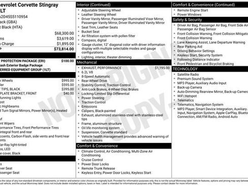Used 2025 Chevrolet Corvette Stingray Coupe w/ Battery Protection Package RWD image 35