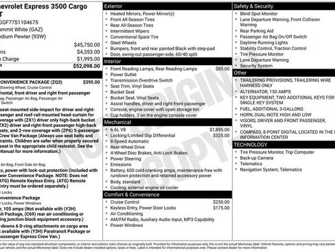 New 2025 Chevrolet Express 3500 w/ Driver Convenience Package image 16