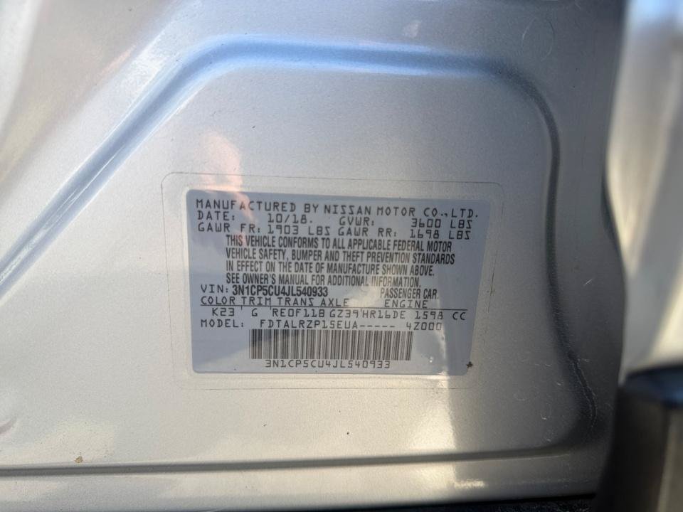 Used 2018 Nissan Kicks S FWD image 39
