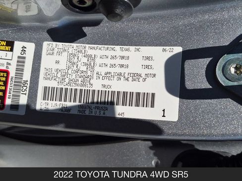 Used 2022 Toyota Tundra SR5 AWD/4WD image 24