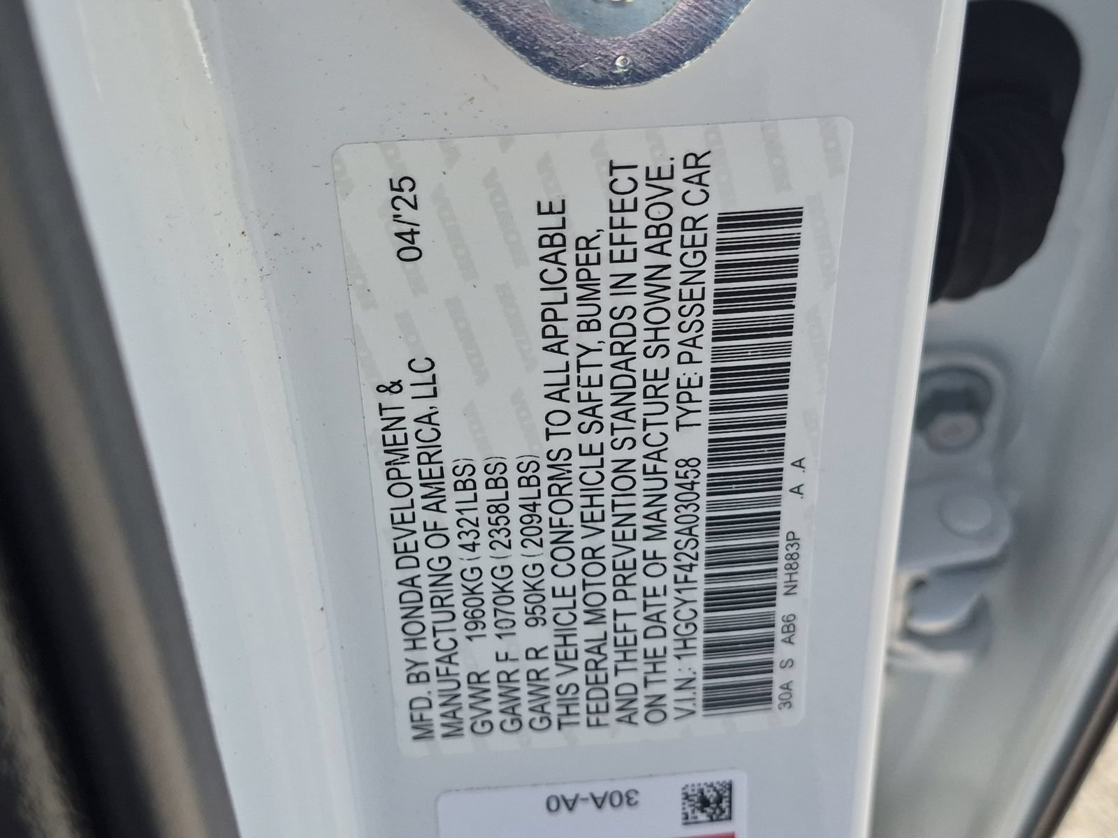 Certified 2025 Honda Accord SE image 23