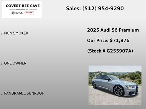 Used 2025 Audi S6 Premium Plus w/ Convenience Package AWD/4WD image 12