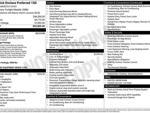 New 2026 Buick Enclave Preferred w/ Power Package image 37