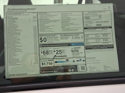 New 2026 BMW 550e xDrive w/ Premium Package AWD/4WD image 32