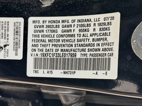 Used 2020 Honda Civic EX image 12