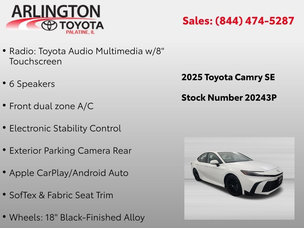 Used 2025 Toyota Camry SE FWD image 4