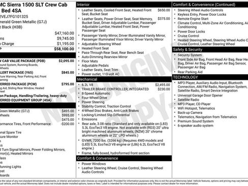 Used 2015 GMC Sierra 1500 SLT w/ SLT Crew Cab Value Package AWD/4WD image 4