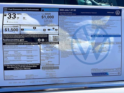 New 2026 Volkswagen Jetta SE image 18