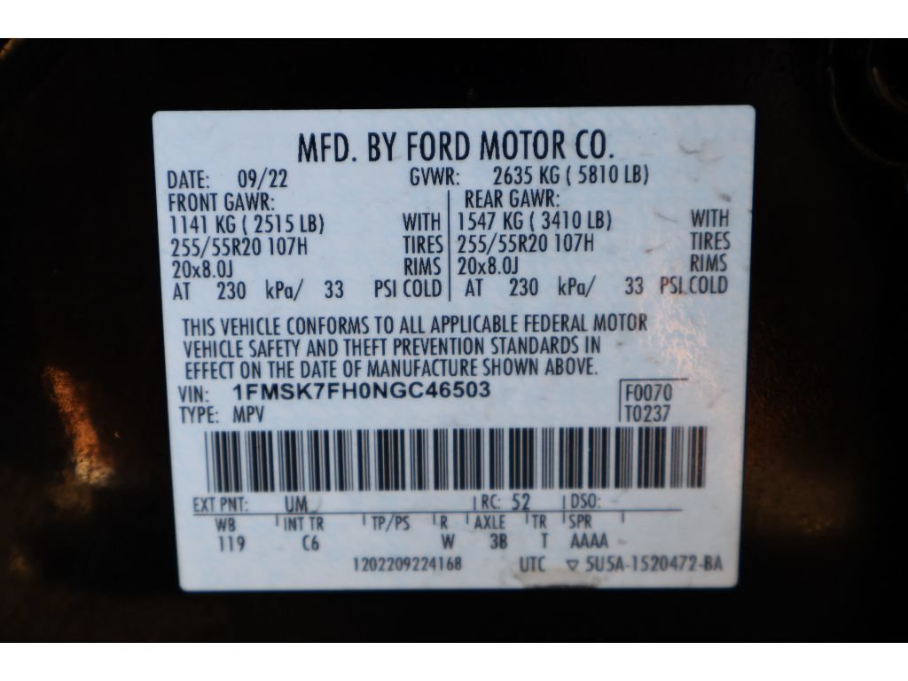 Used 2022 Ford Explorer Limited w/ Equipment Group 301A RWD image 35