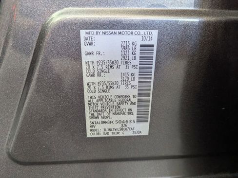 Used 2015 INFINITI QX60 AWD w/ Deluxe Touring Package image 64