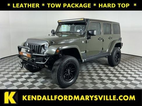 Used 2015 Jeep Wrangler Unlimited Rubicon w/ Katzkin Premium Leather Group AWD/4WD image 1