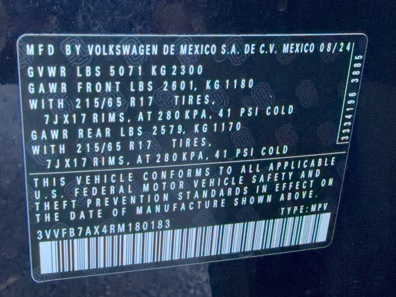 Certified 2024 Volkswagen Tiguan S AWD/4WD image 31