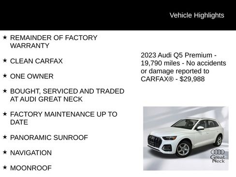 Used 2023 Audi Q5 Premium w/ Convenience Package AWD/4WD image 9