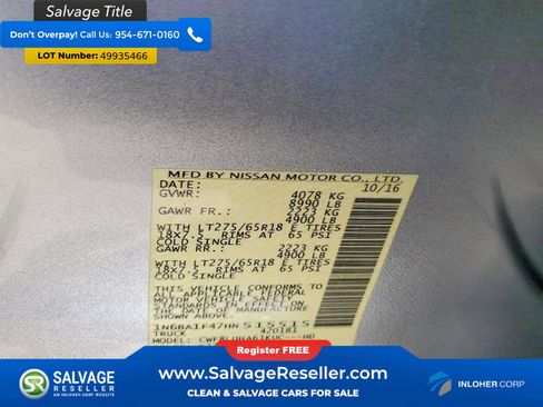 Used 2017 Nissan Titan PRO-4X w/ Pro-4x Convenience Package image 16