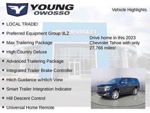 Used 2023 Chevrolet Tahoe High Country AWD/4WD image 8