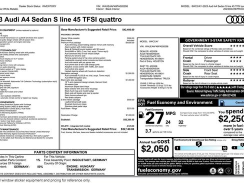 Used 2023 Audi A4 2.0T Premium Plus w/ Premium Plus Package image 3