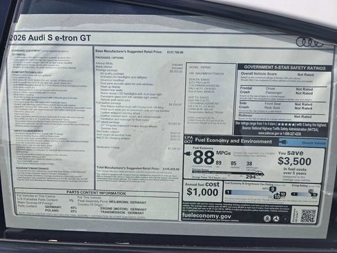 New 2026 Audi S e-tron GT Prestige image 17