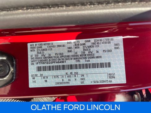 Used 2023 Ford F150 Platinum w/ Equipment Group 701A High AWD/4WD image 21