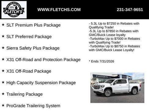 New 2026 GMC Sierra 1500 SLT w/ SLT Premium Plus Package AWD/4WD image 3