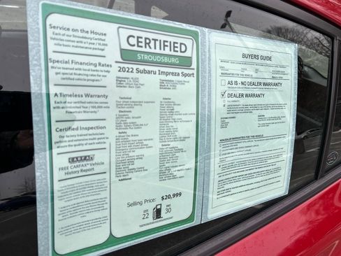 Used 2022 Subaru Impreza 2.0i Sport w/ Popular Package #3 image 25