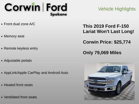 Used 2019 Ford F150 Lariat RWD image 6