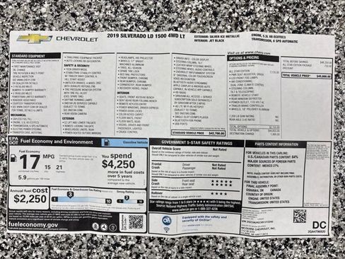 Used 2019 Chevrolet Silverado 1500 LT w/ All Star Edition image 20