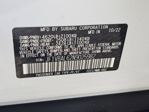 Used 2022 Subaru WRX Limited image 31