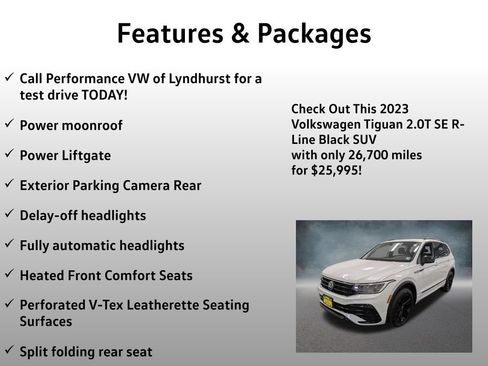 Used 2023 Volkswagen Tiguan SE R-Line AWD/4WD image 4