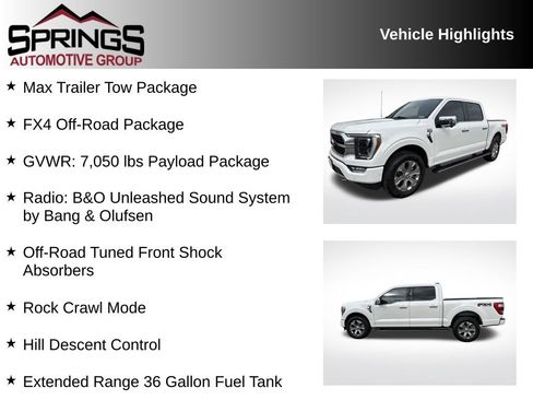 Used 2022 Ford F150 Platinum w/ Equipment Group 701A High AWD/4WD image 2