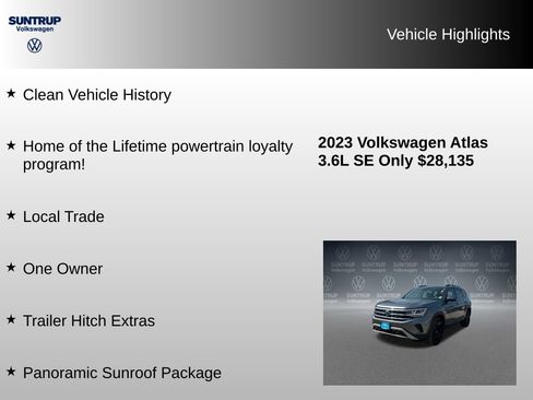 Used 2023 Volkswagen Atlas SE w/ Panoramic Sunroof Package AWD/4WD image 8