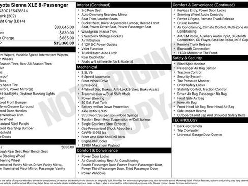 Used 2014 Toyota Sienna XLE FWD image 6