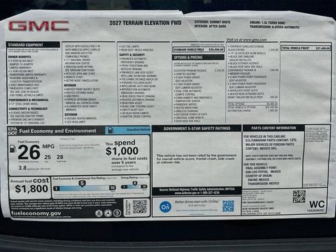 New 2027 GMC Terrain Elevation w/ Elevation Premium Package FWD image 21