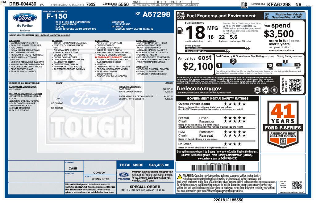 Certified 2019 Ford F150 XLT AWD/4WD image 34