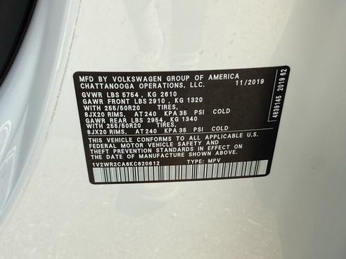 Used 2019 Volkswagen Atlas SE FWD image 33
