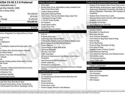 Used 2024 MAZDA CX-50 AWD 2.5 S w/ Cargo Package image 11