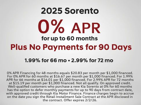 New 2025 Kia Sorento S image 2
