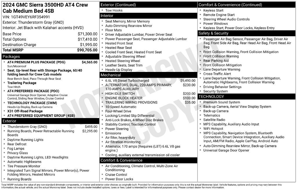 Used 2024 GMC Sierra 3500 AT4 w/ AT4 Premium Plus Package AWD/4WD image 6