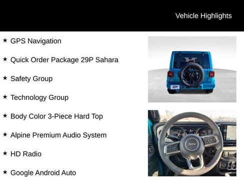 Used 2024 Jeep Wrangler Unlimited Sahara w/ Technology Group AWD/4WD image 3