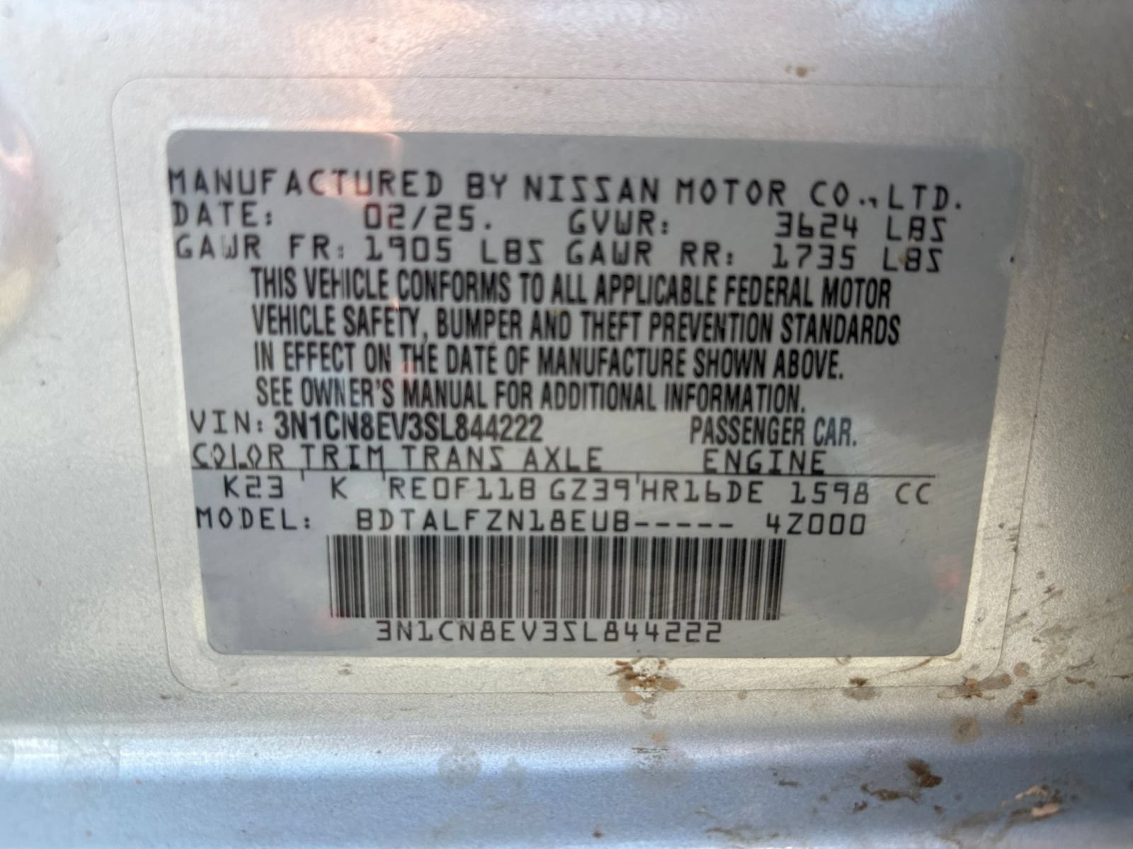 Used 2025 Nissan Versa SV FWD image 27