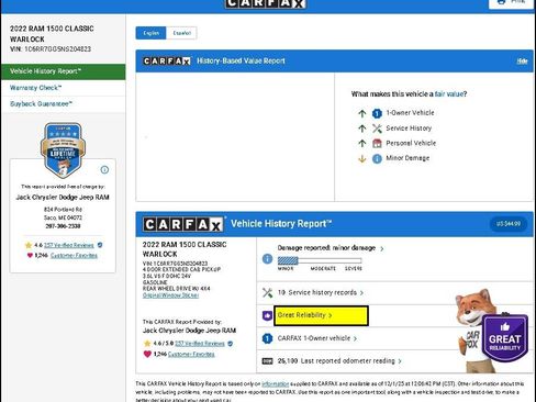 Used 2022 RAM 1500 Classic Warlock w/ Technology Package I image 13