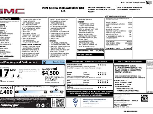 Used 2021 GMC Sierra 1500 AT4 image 3