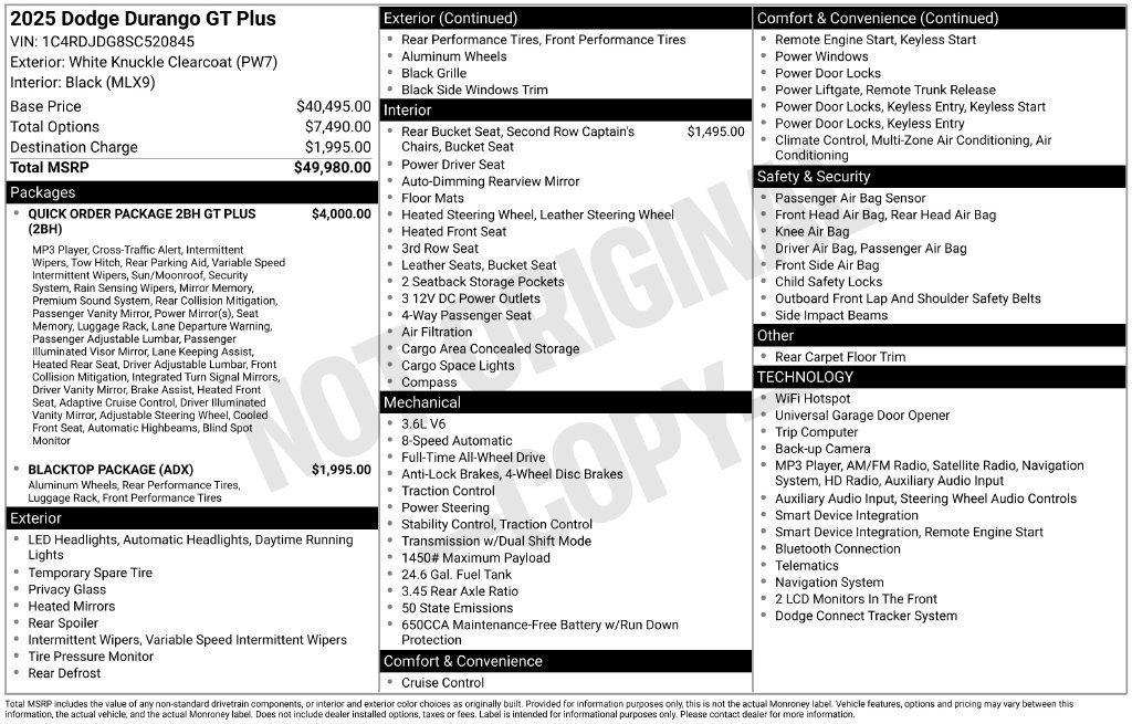 Used 2025 Dodge Durango GT AWD/4WD image 12