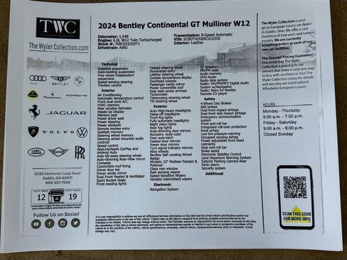 Used 2024 Bentley Continental GT Mulliner AWD/4WD image 46