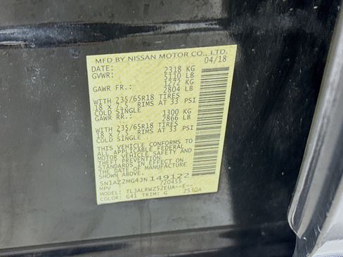 Used 2018 Nissan Murano SL w/ Moonroof Package image 31